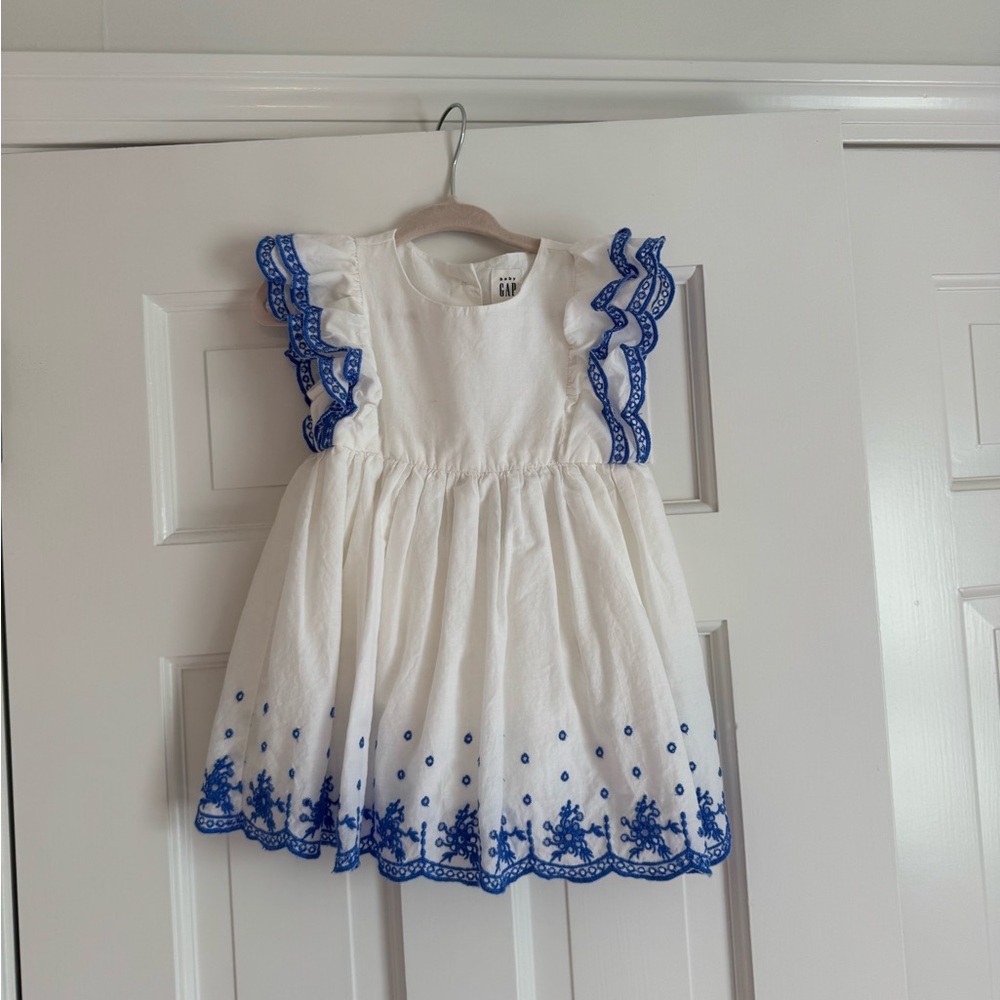 GAP White and Blue Dress